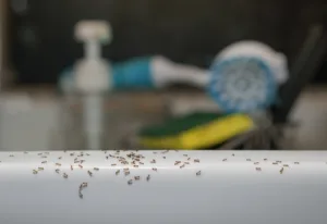 ants on sink
