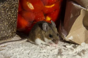 pests contaminate food; mouse in food