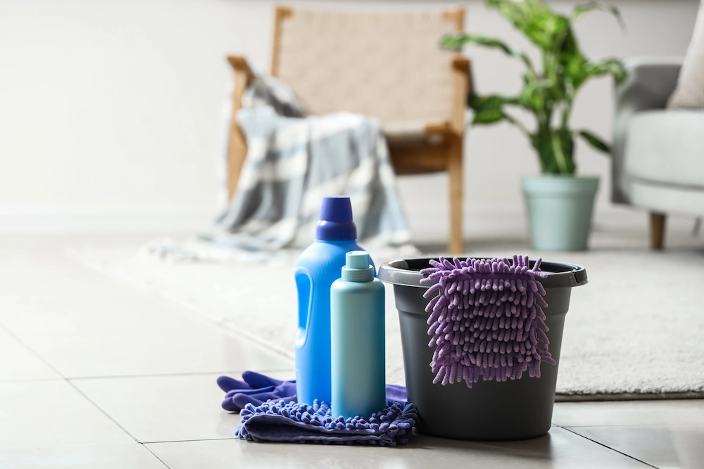 cleaning supplies; easy steps for pest prevention; pest-free