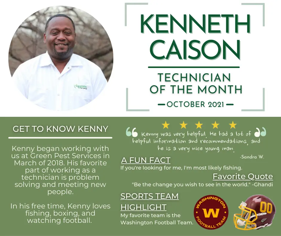 Technician of the Month Kenneth Caison feature with profile and achievements